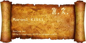Marosi Kitti névjegykártya