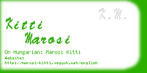 kitti marosi business card